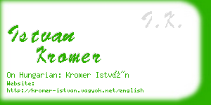 istvan kromer business card